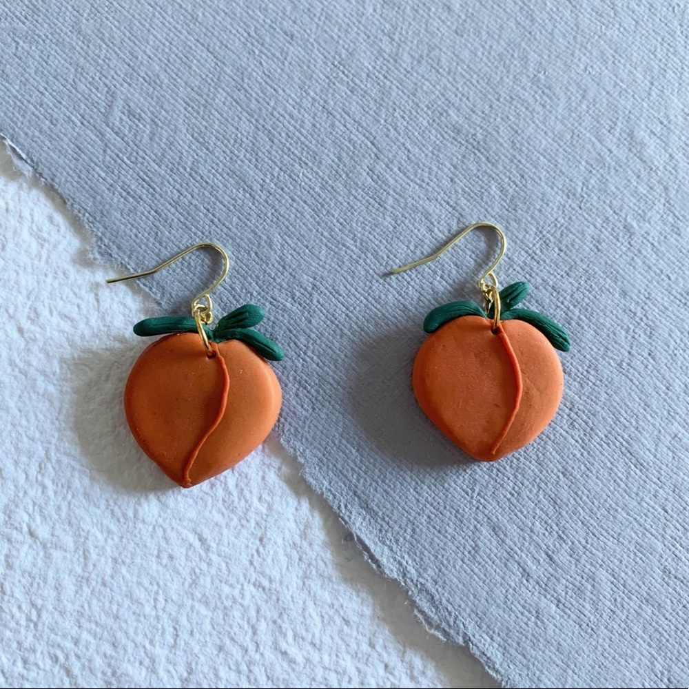 🍑 Peach Emoji Earrings 🍑